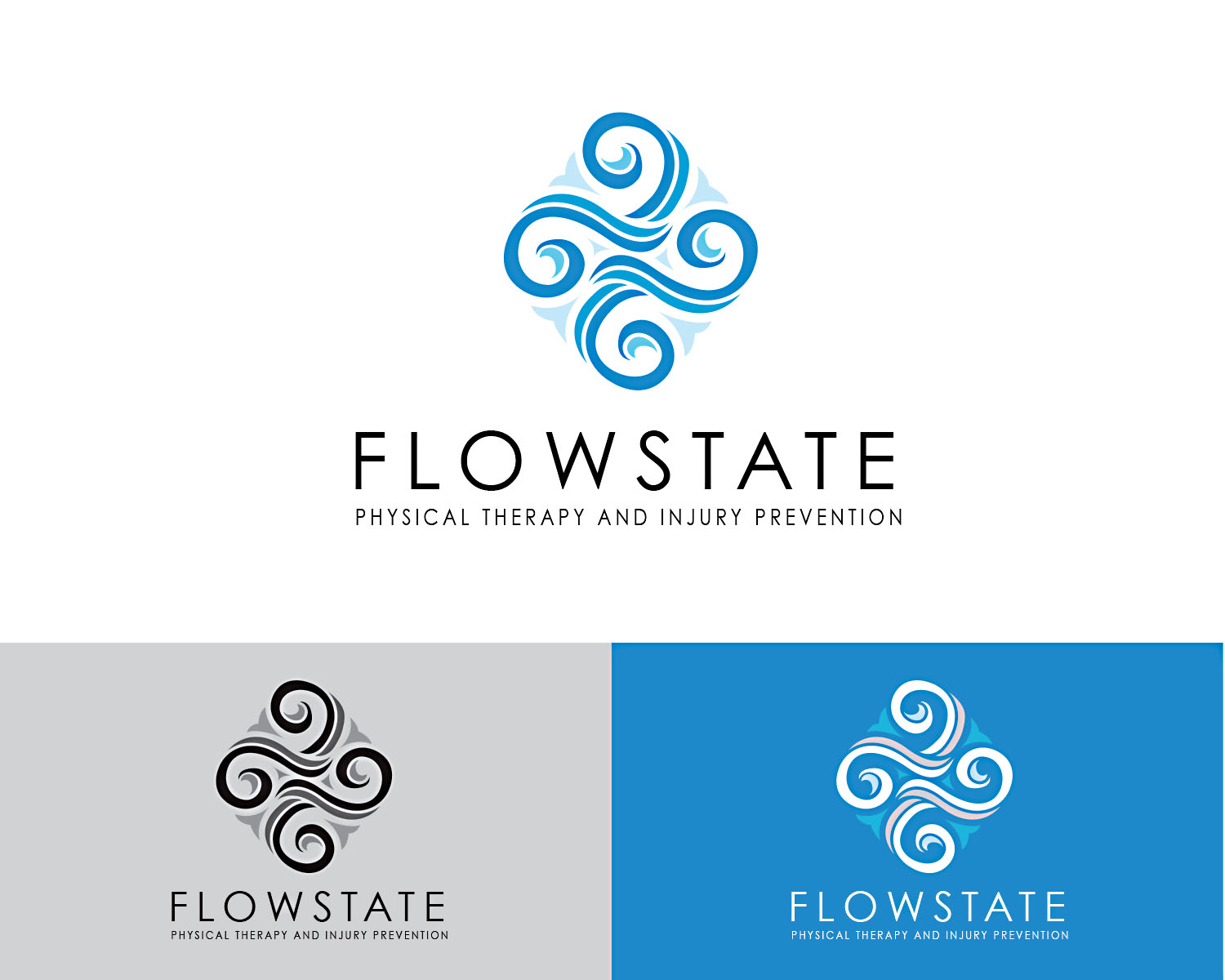 Logo Design by radleon for Flowstate Physical Therapy and Injury Prevention | Design #32356872