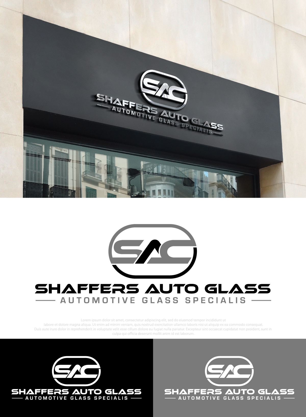 Modern, Bold Logo Design for Shaffers Auto Glass, automotive glass