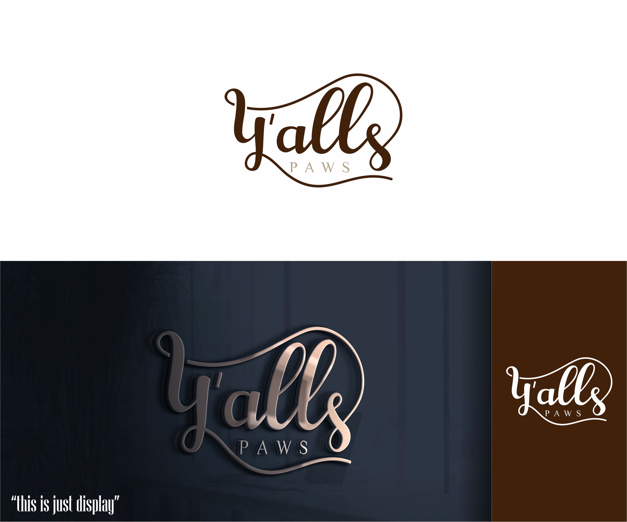 Logo Design by alkaline for Y'alls Paws | Design #32361391