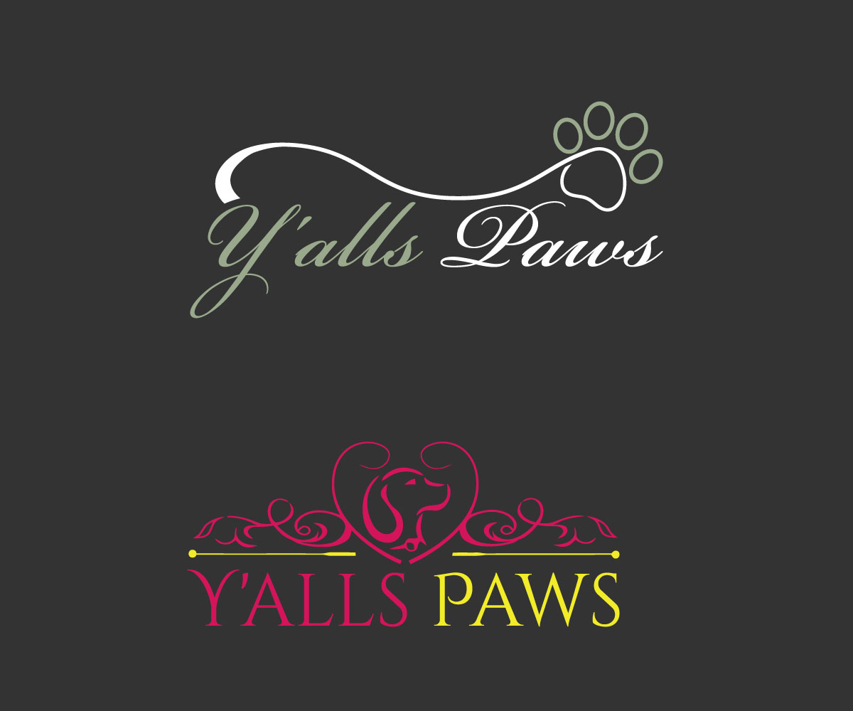 Logo Design by Daniel Khan for Y'alls Paws | Design #32361985