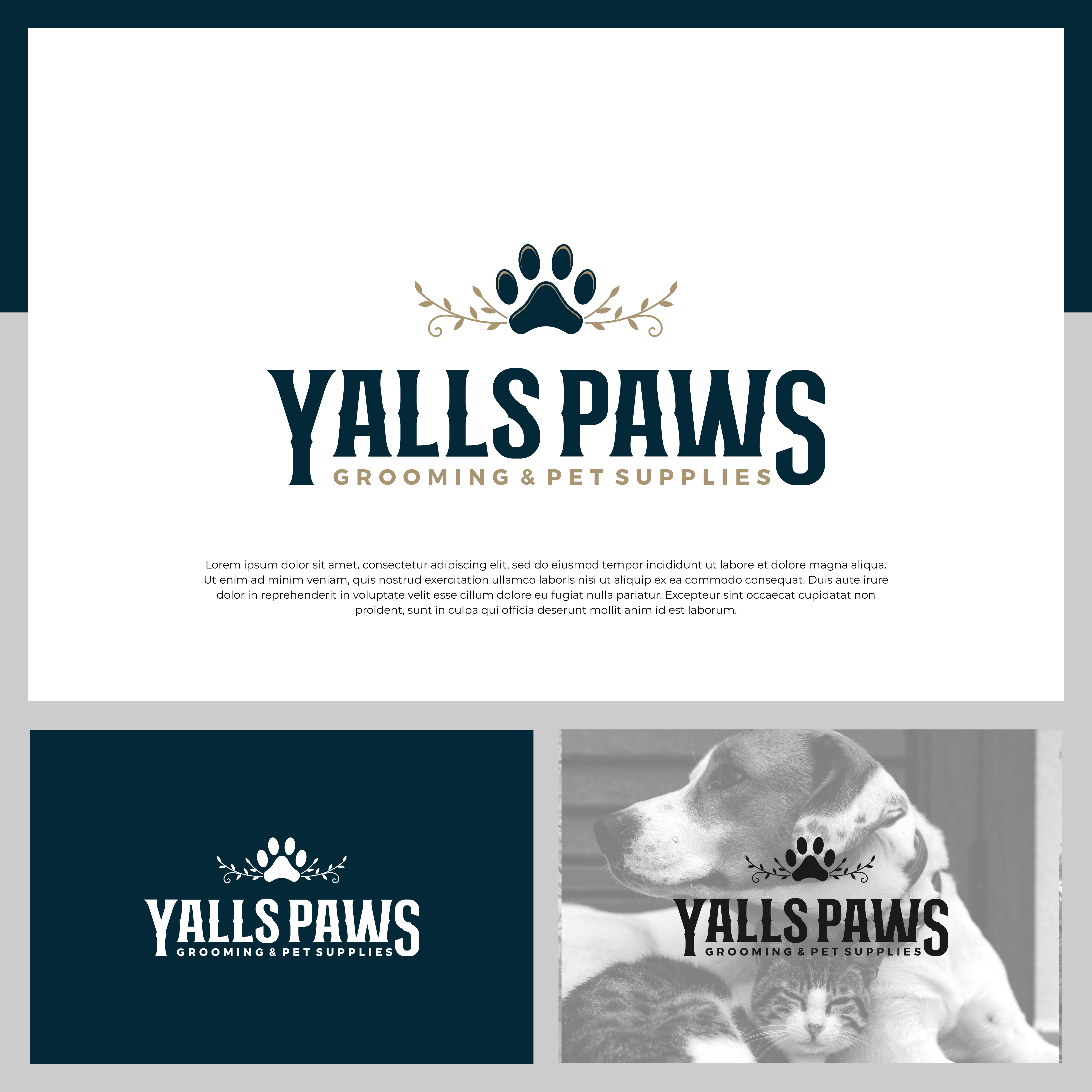 Logo Design by Adilia Romadina for Y'alls Paws | Design #32360944