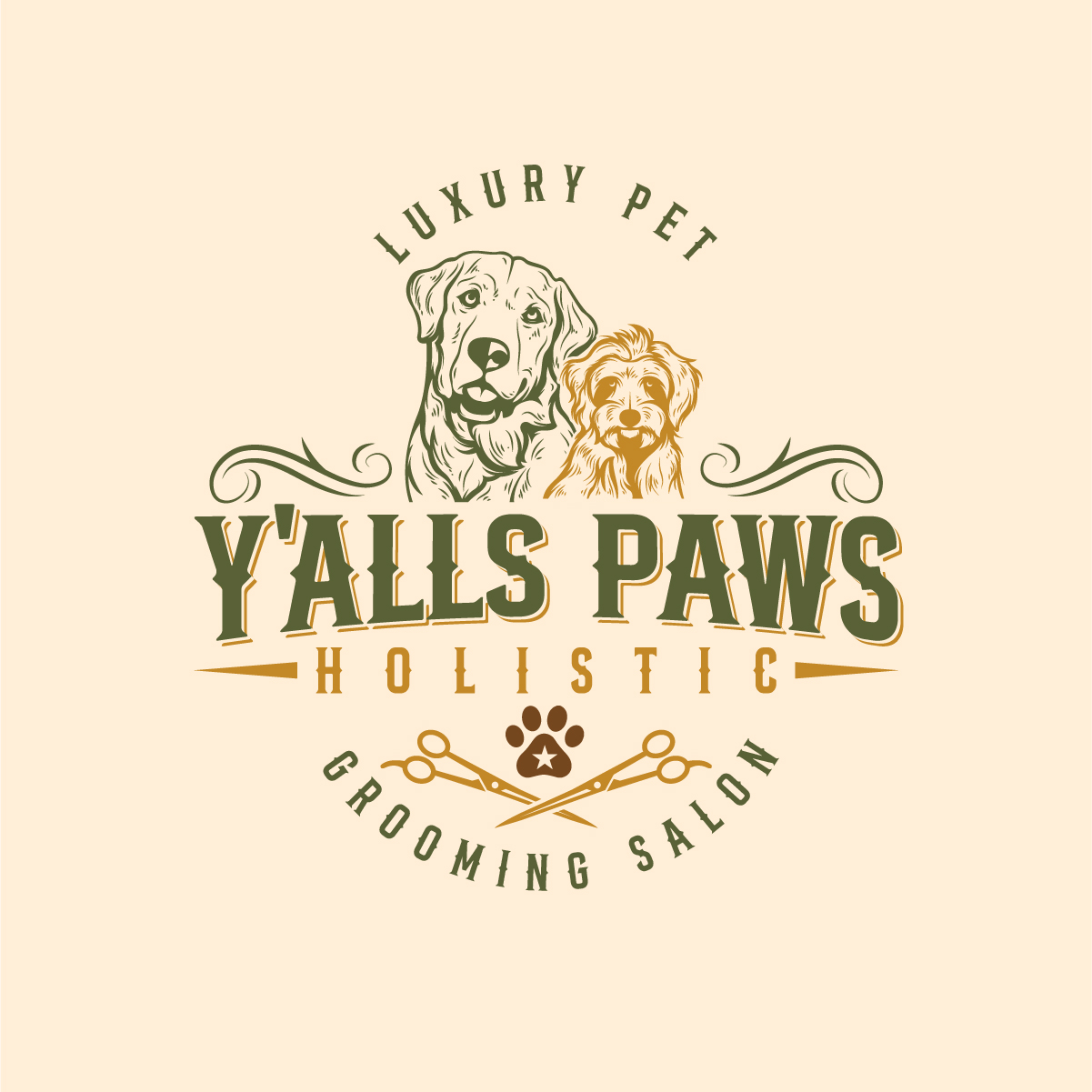 Logo Design by MagicArt Pix for Y'alls Paws | Design #32388784