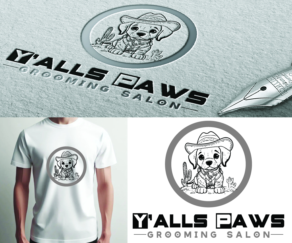 Logo Design by S5 for Y'alls Paws | Design #32386171
