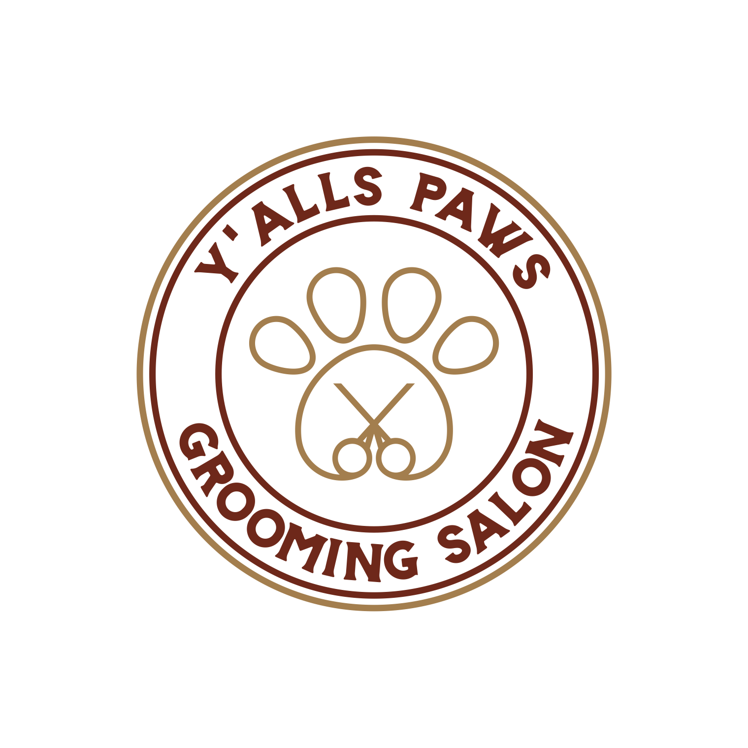 Logo Design by  Budi Sartika for Y'alls Paws | Design #32363003