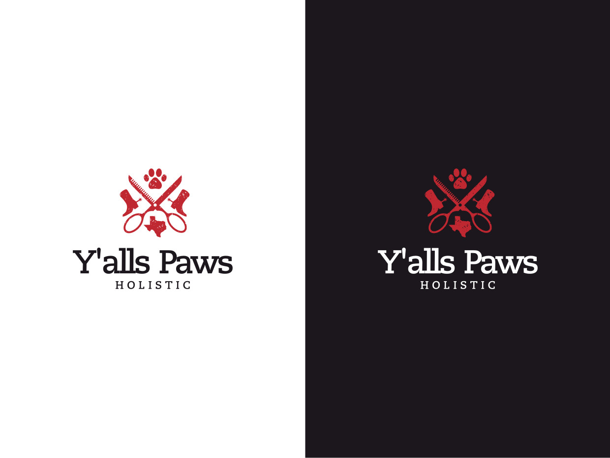 Logo Design by Atvento Graphics for Y'alls Paws | Design #32376600