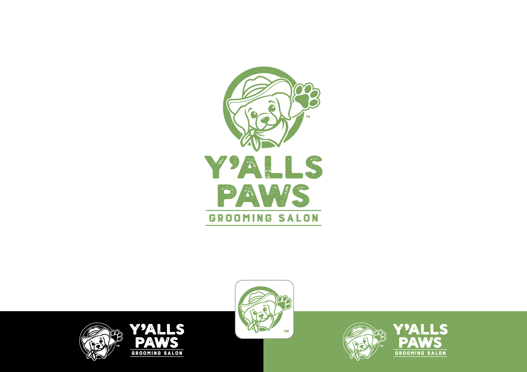 Logo Design by ~idiaz~ for Y'alls Paws | Design #32377114