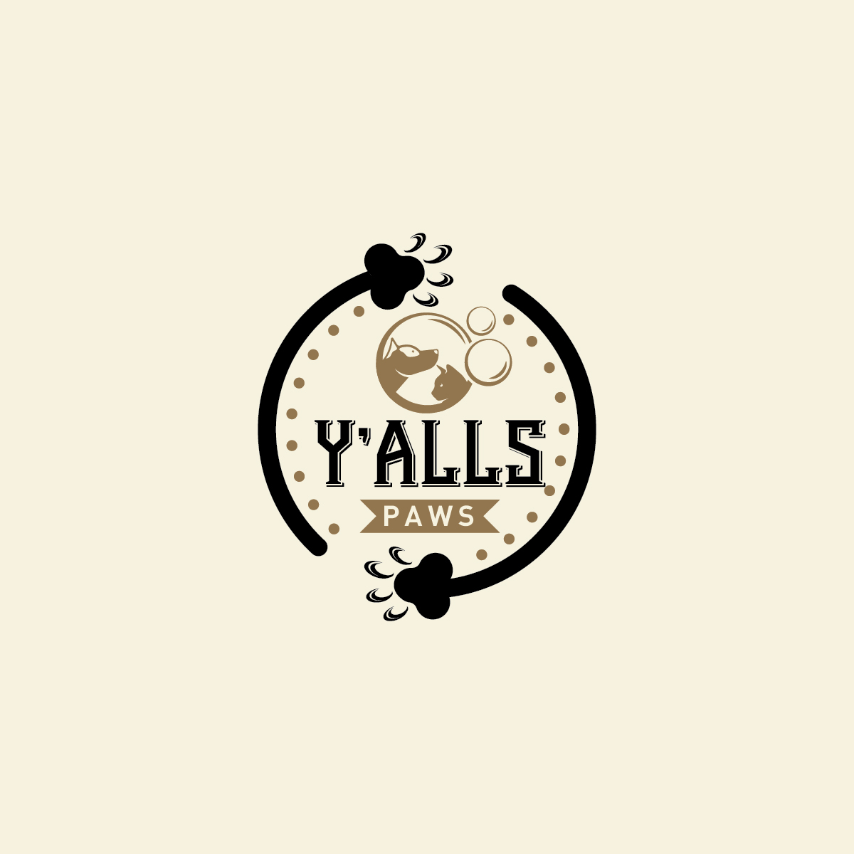 Logo Design by Deziners Zone for Y'alls Paws | Design #32362294