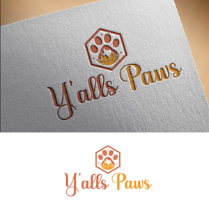 Logo Design by fly  design for Y'alls Paws | Design: #32375783