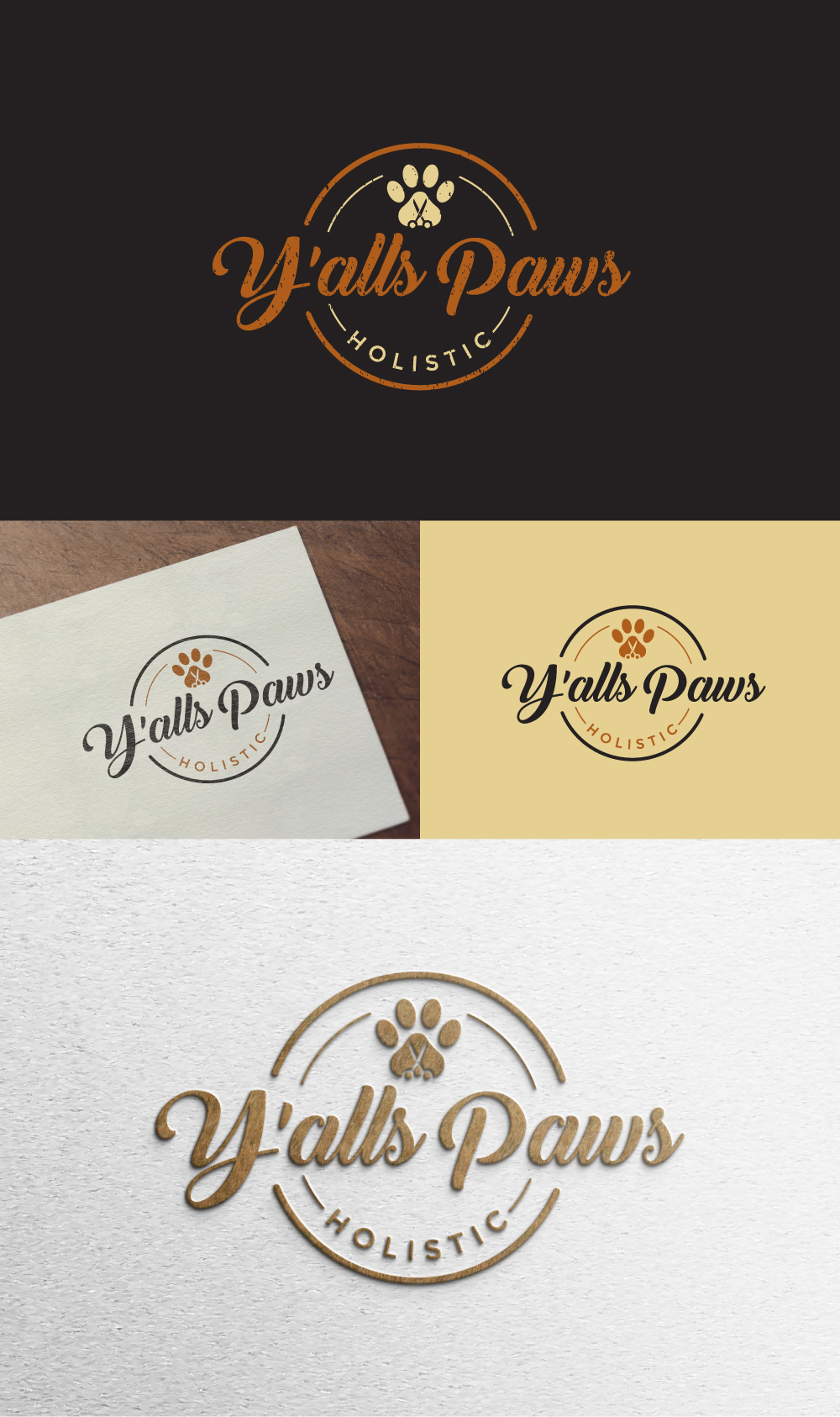 Logo Design by creativepix for Y'alls Paws | Design #32361720