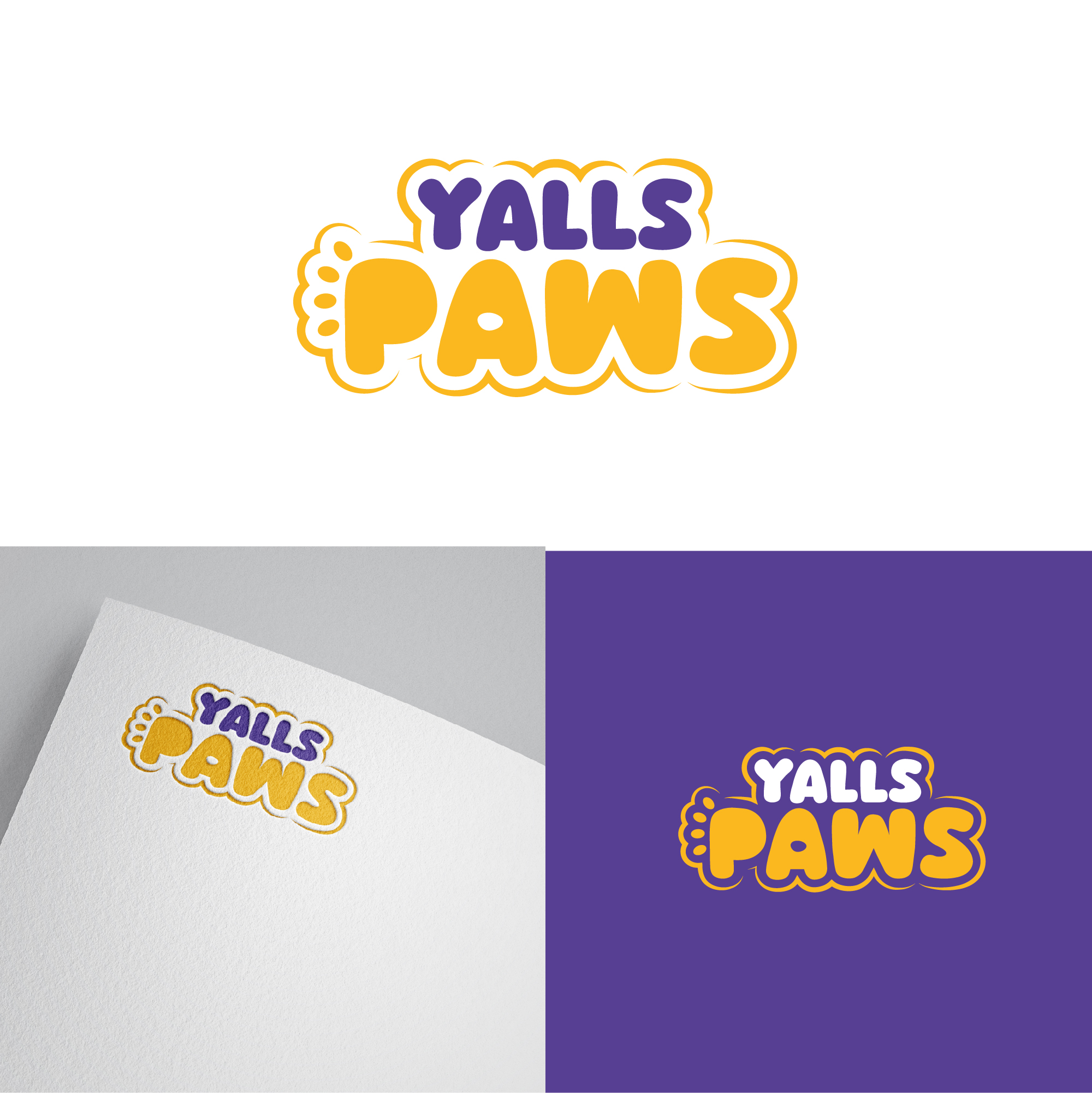 Logo Design by Logotablet for Y'alls Paws | Design #32361819