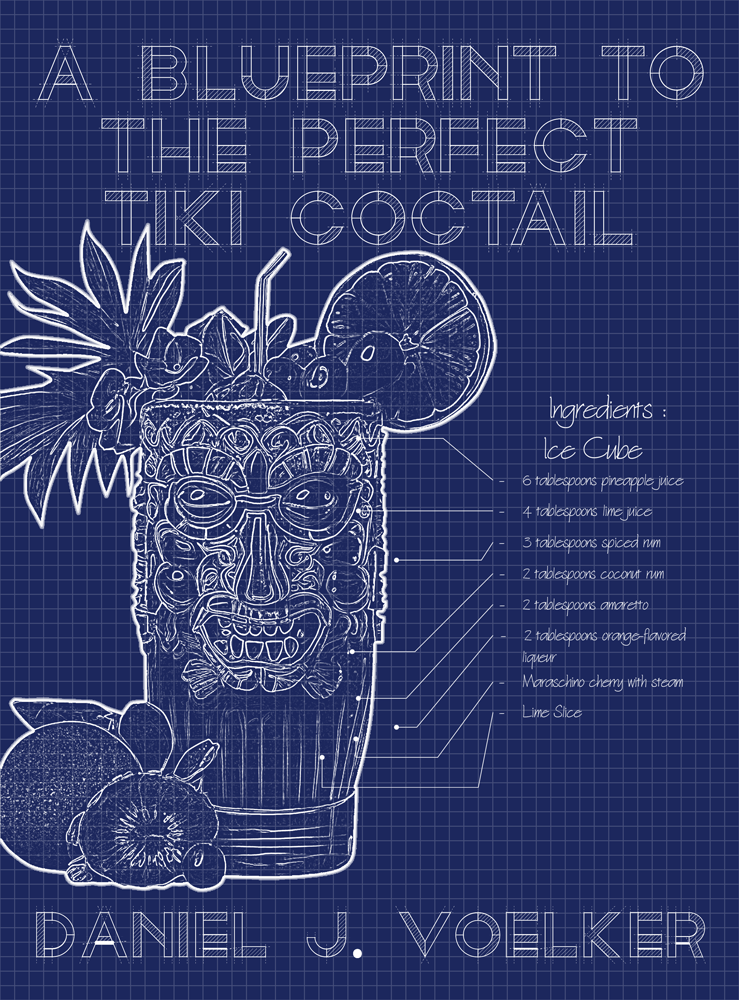 Diseño de portada de libro por vectoradics para Tiki Cocktail University | Diseño #32364576