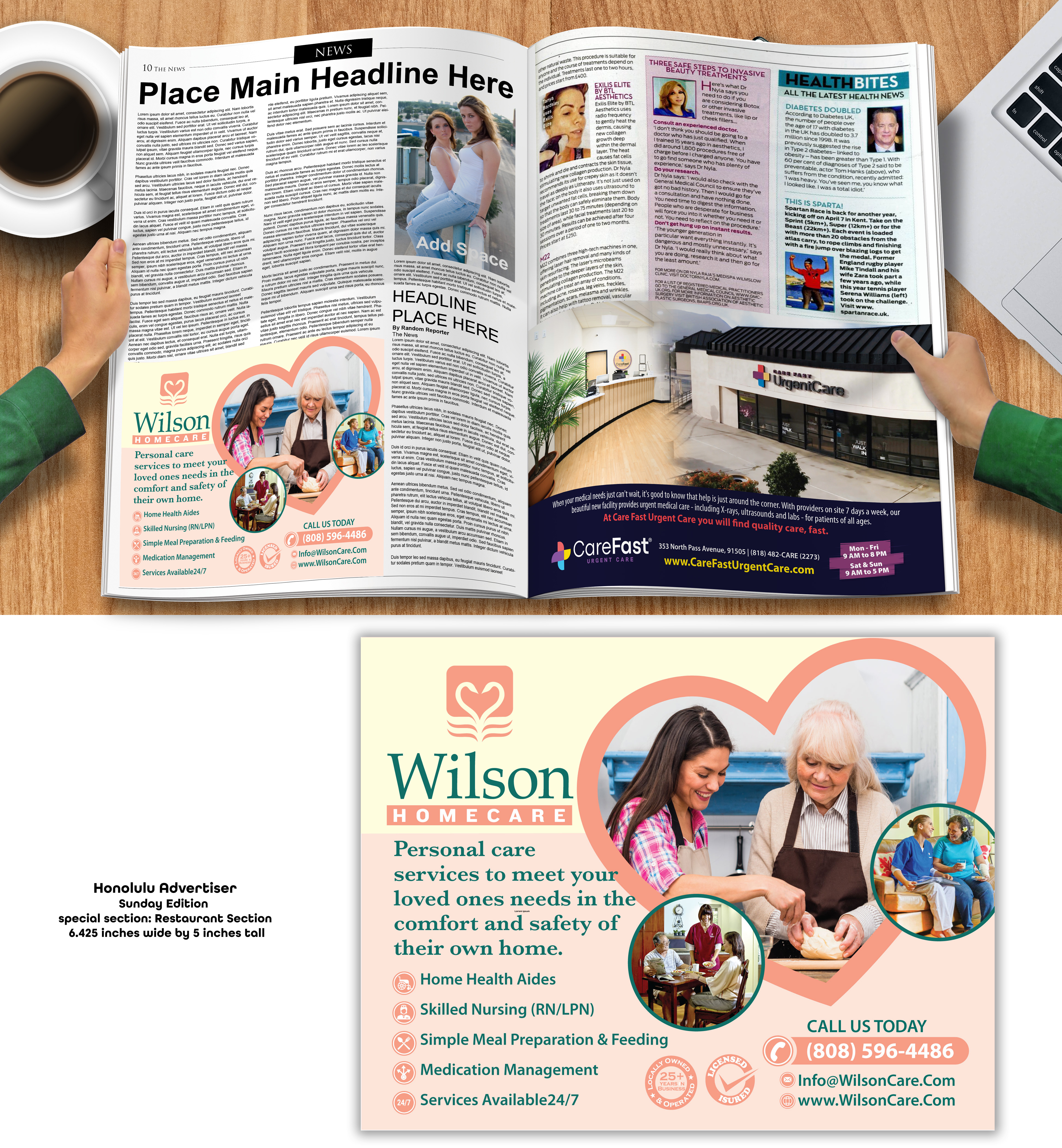Advertisement Design by Impressive Designs for Wilson Care Group | Design #32374269
