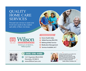 Zeitungsanzeige-Design von Result Design für Wilson Care Group | Design #32365969