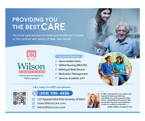Newspaper Ad Design by COLOURS BRANDING for Wilson Care Group | Design: #32373313