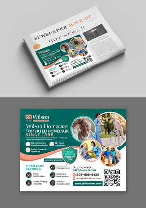 Newspaper Ad Design by debdesign for Wilson Care Group | Design: #32374708