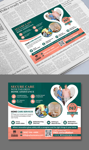 Newspaper Ad Design by debdesign for Wilson Care Group | Design: #32377610
