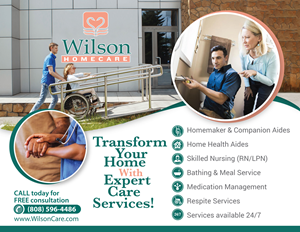 Zeitungsanzeige-Design von Impressive Designs für Wilson Care Group | Design #32452621