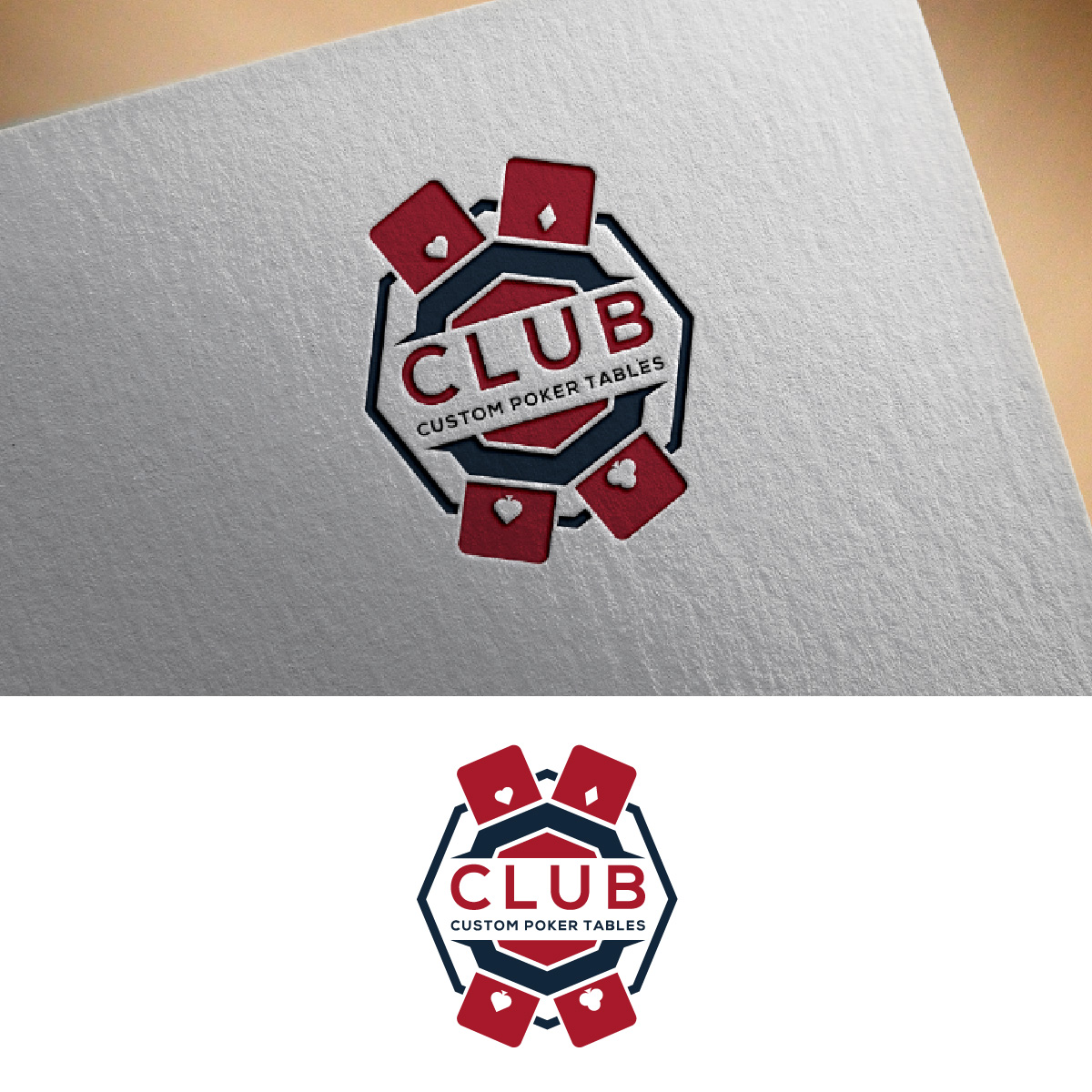 Logo Design by fly  design for CLUB Custom Poker Tables LLC | Design #32382175