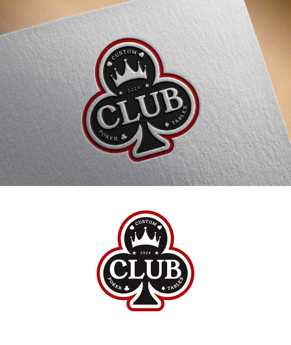 Logo Design by fly  design for CLUB Custom Poker Tables LLC | Design #32390707