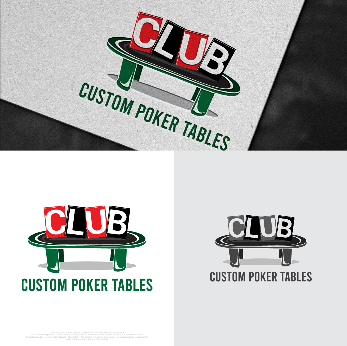 Design de Logo par DesignLima pour CLUB Custom Poker Tables LLC | Design #32383620