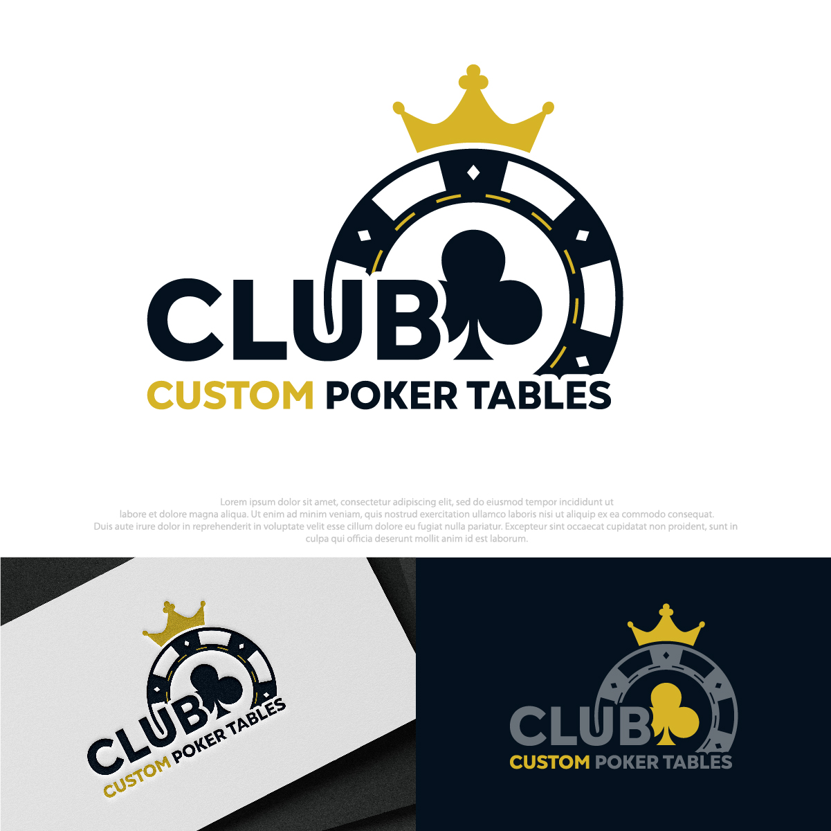 Logo Design by DesignLima for CLUB Custom Poker Tables LLC | Design #32391228