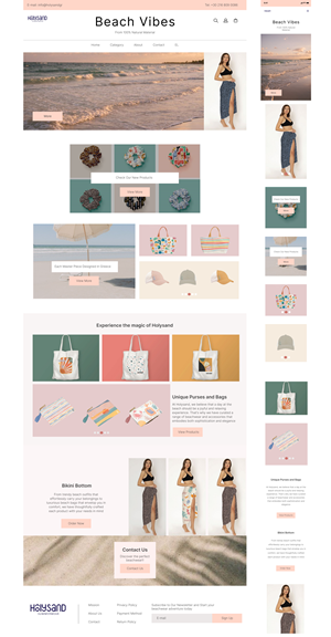 Creative Web Designer: Refresh &amp; Elevate our Beach Lifestyle Brand with a Joyful, Elegant Red...