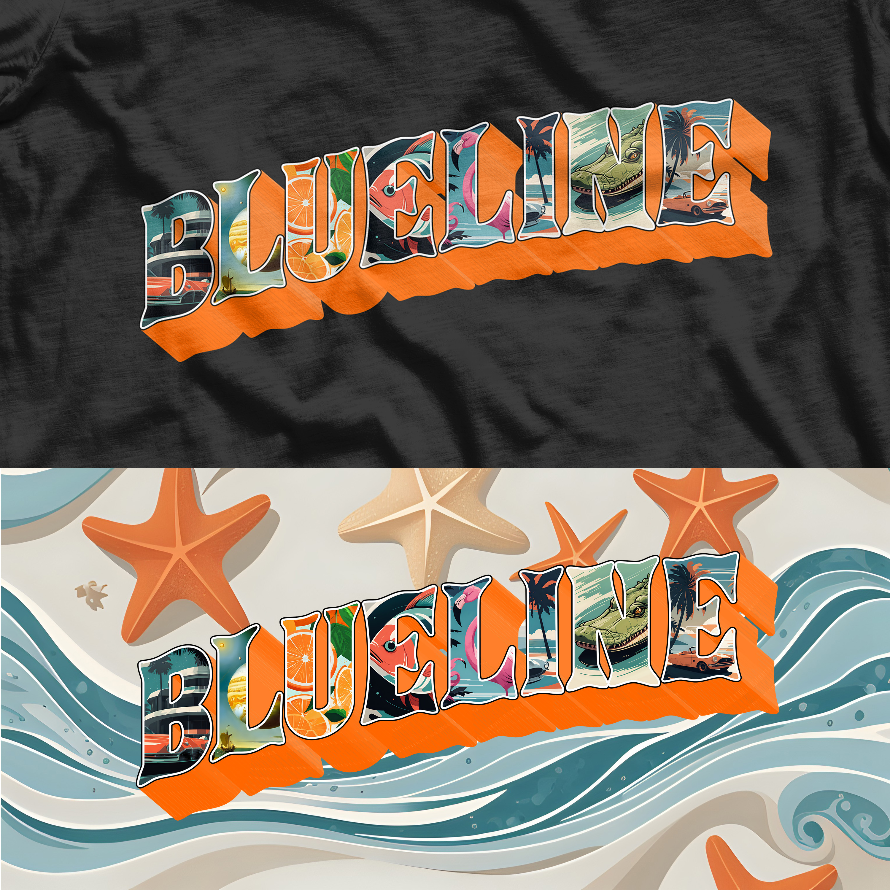 T-shirt Design by Foulanan Design for BLUELINE PADDLE SURF AND CLOTHING | Design #32405800