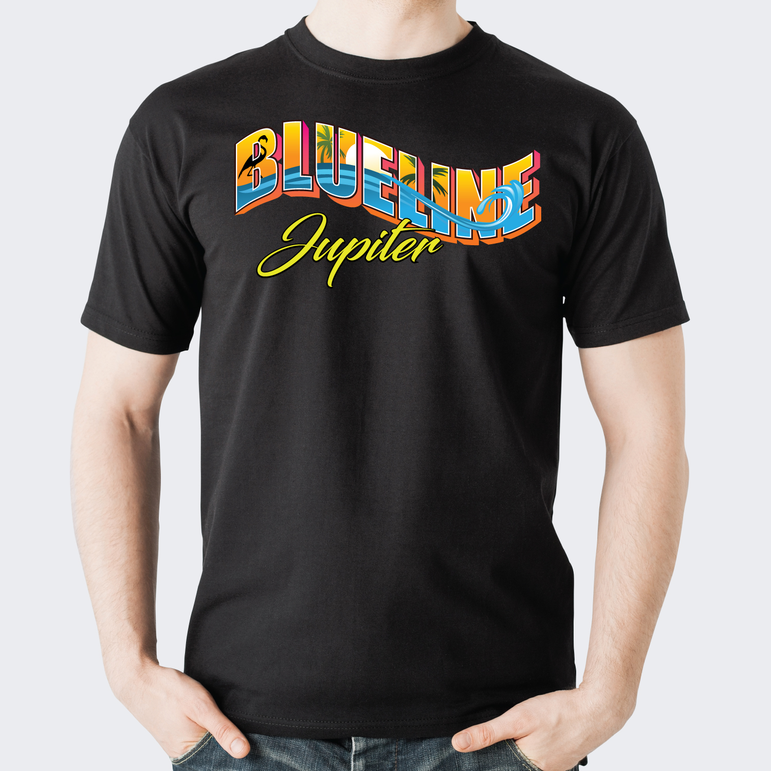 T-shirt Design by Krold IT Solutions for BLUELINE PADDLE SURF AND CLOTHING | Design #32406889