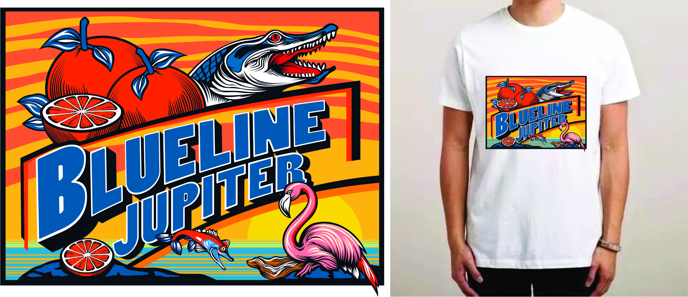 Design de T-shirt par Den Bagus pour BLUELINE PADDLE SURF AND CLOTHING | Design #32406570