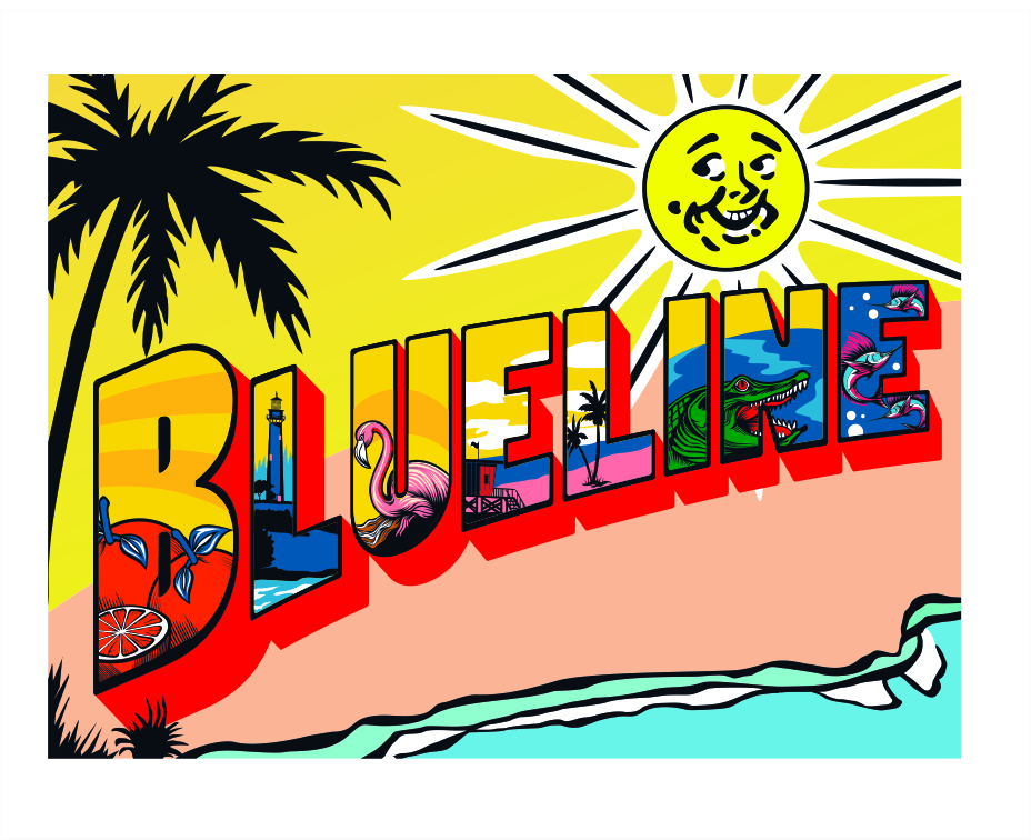 T-shirt Design by Den Bagus for BLUELINE PADDLE SURF AND CLOTHING | Design #32433398