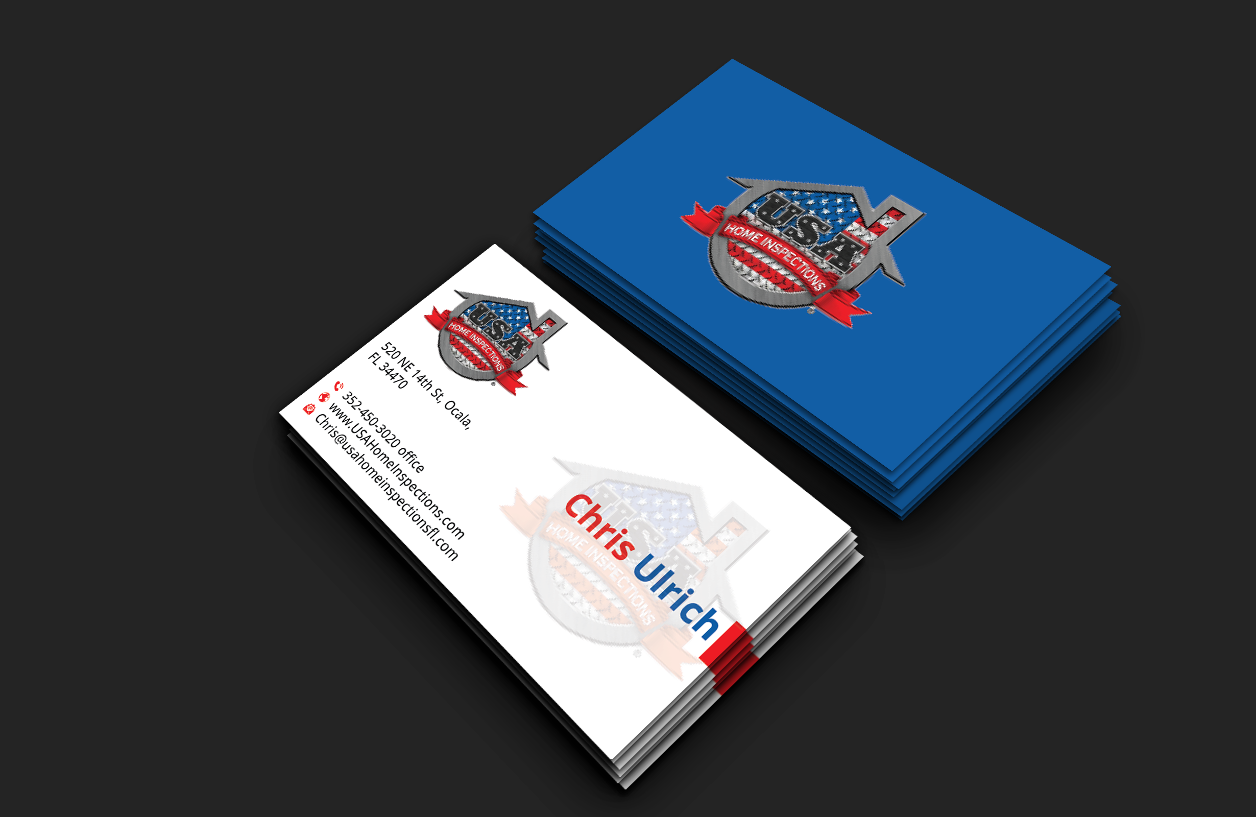 Business Card Design by DesignerShahadat for USA Home Inspections | Design #32385570