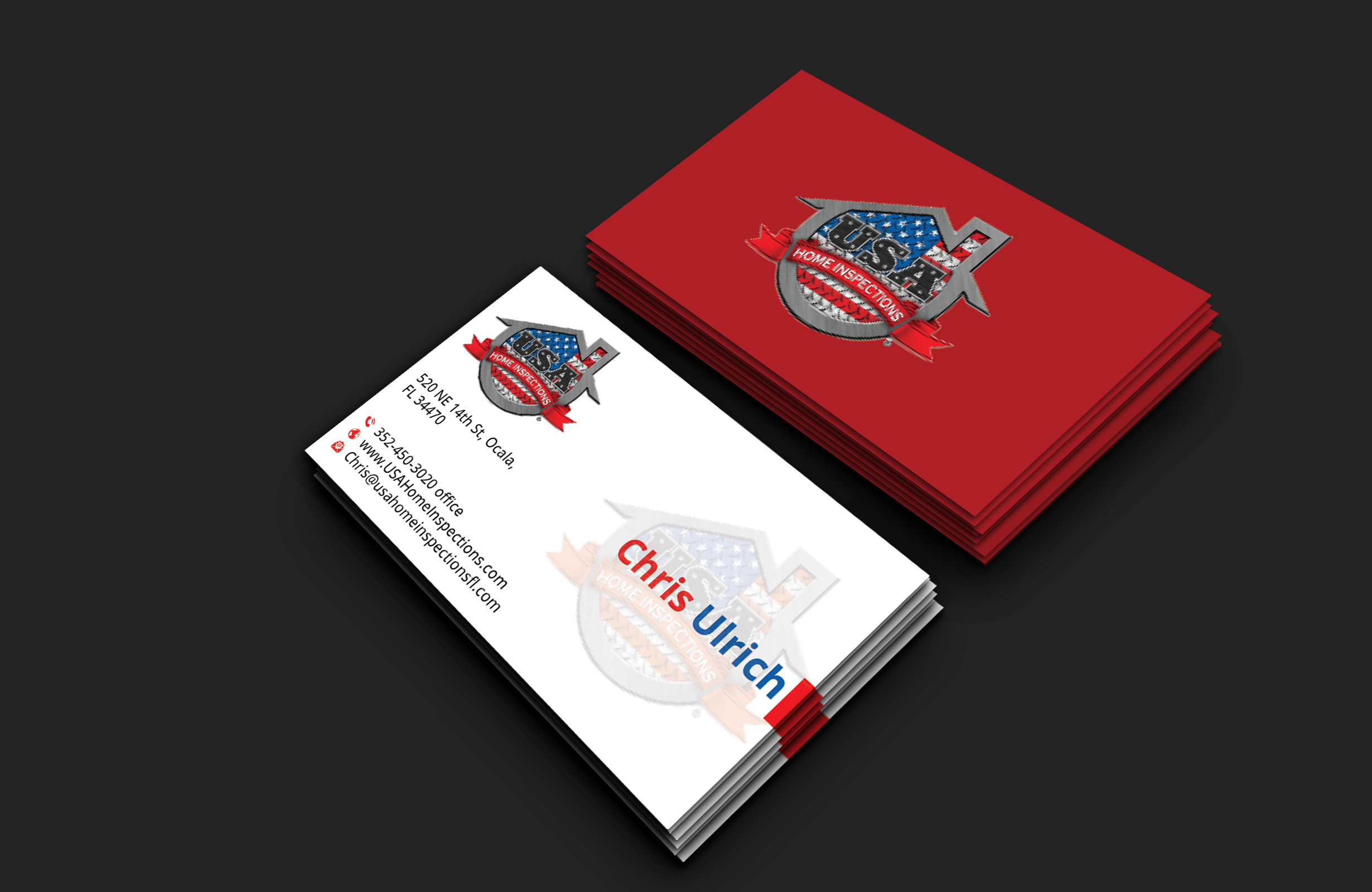 Business Card Design by DesignerShahadat for USA Home Inspections | Design #32385572