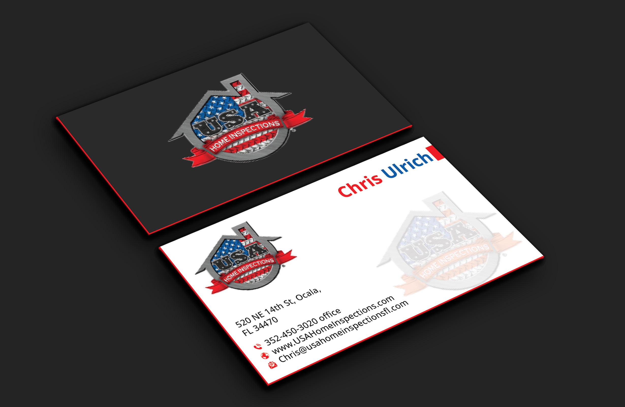 Business Card Design by DesignerShahadat for USA Home Inspections | Design #32385634