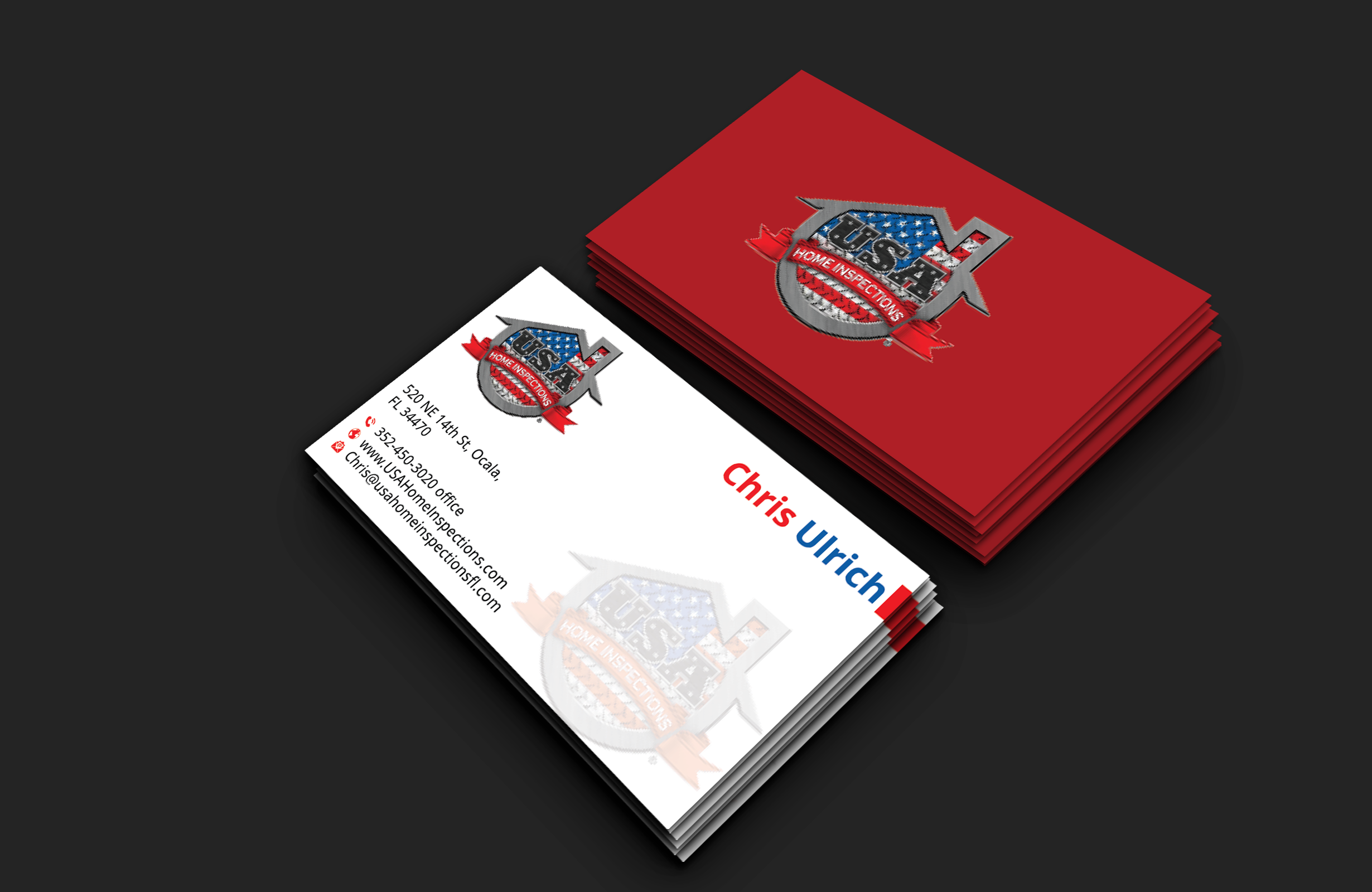 Business Card Design by DesignerShahadat for USA Home Inspections | Design #32385635