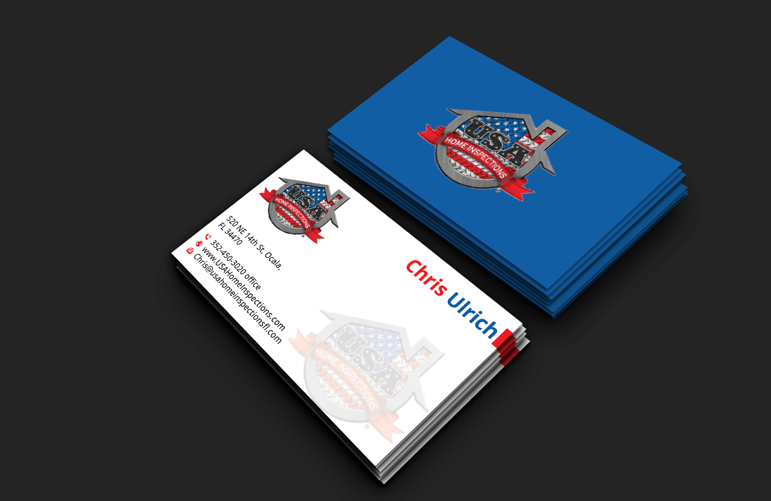 Business Card Design by DesignerShahadat for USA Home Inspections | Design #32385642