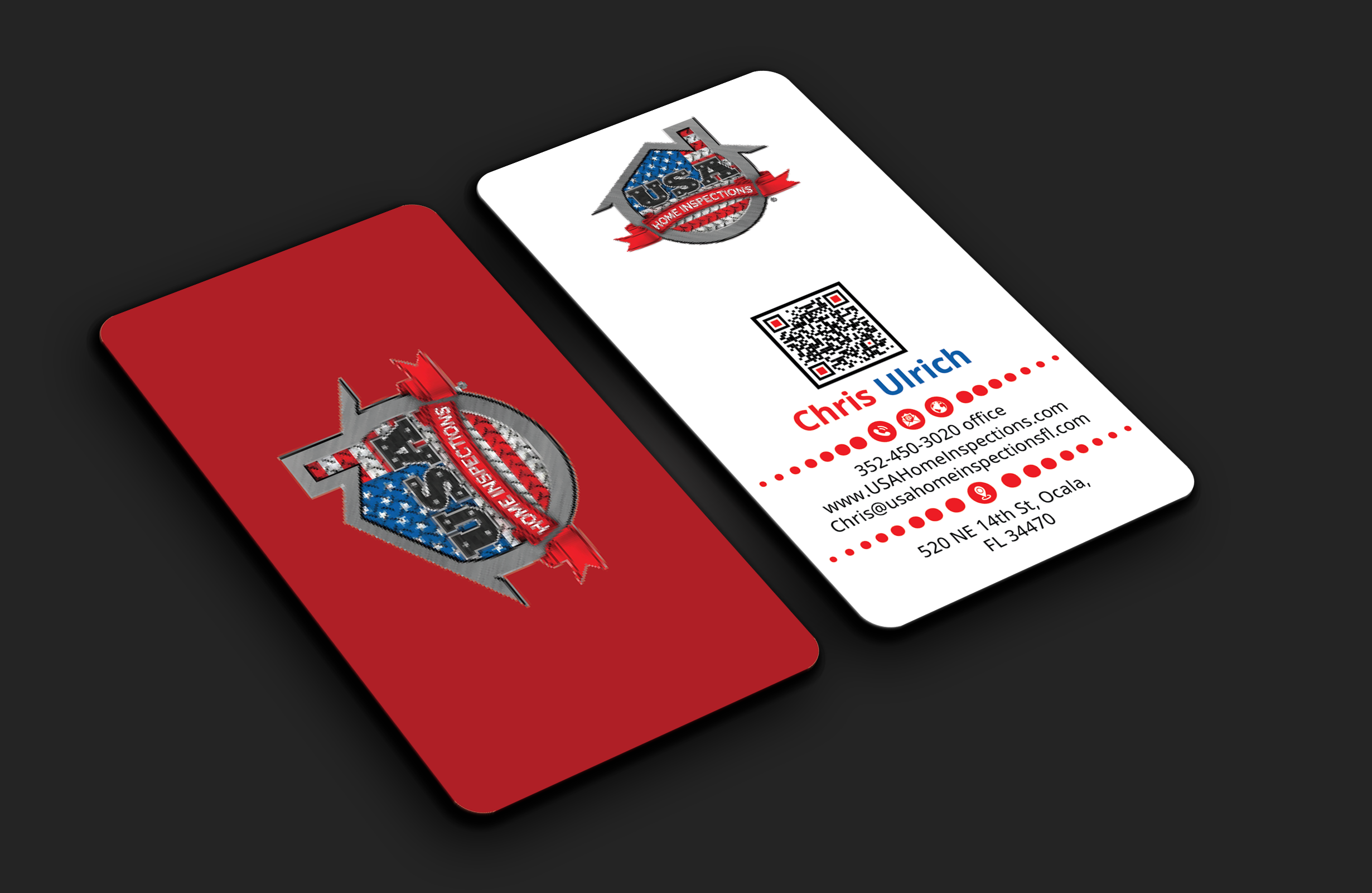 Business Card Design by DesignerShahadat for USA Home Inspections | Design #32385677