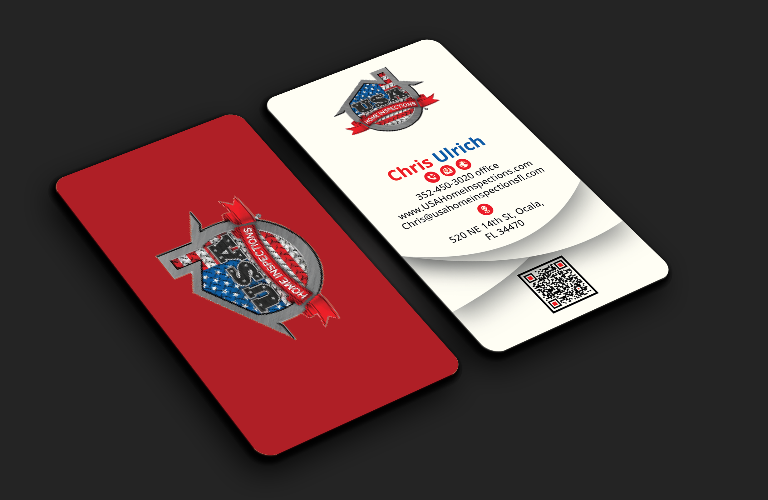 Business Card Design by DesignerShahadat for USA Home Inspections | Design #32385682