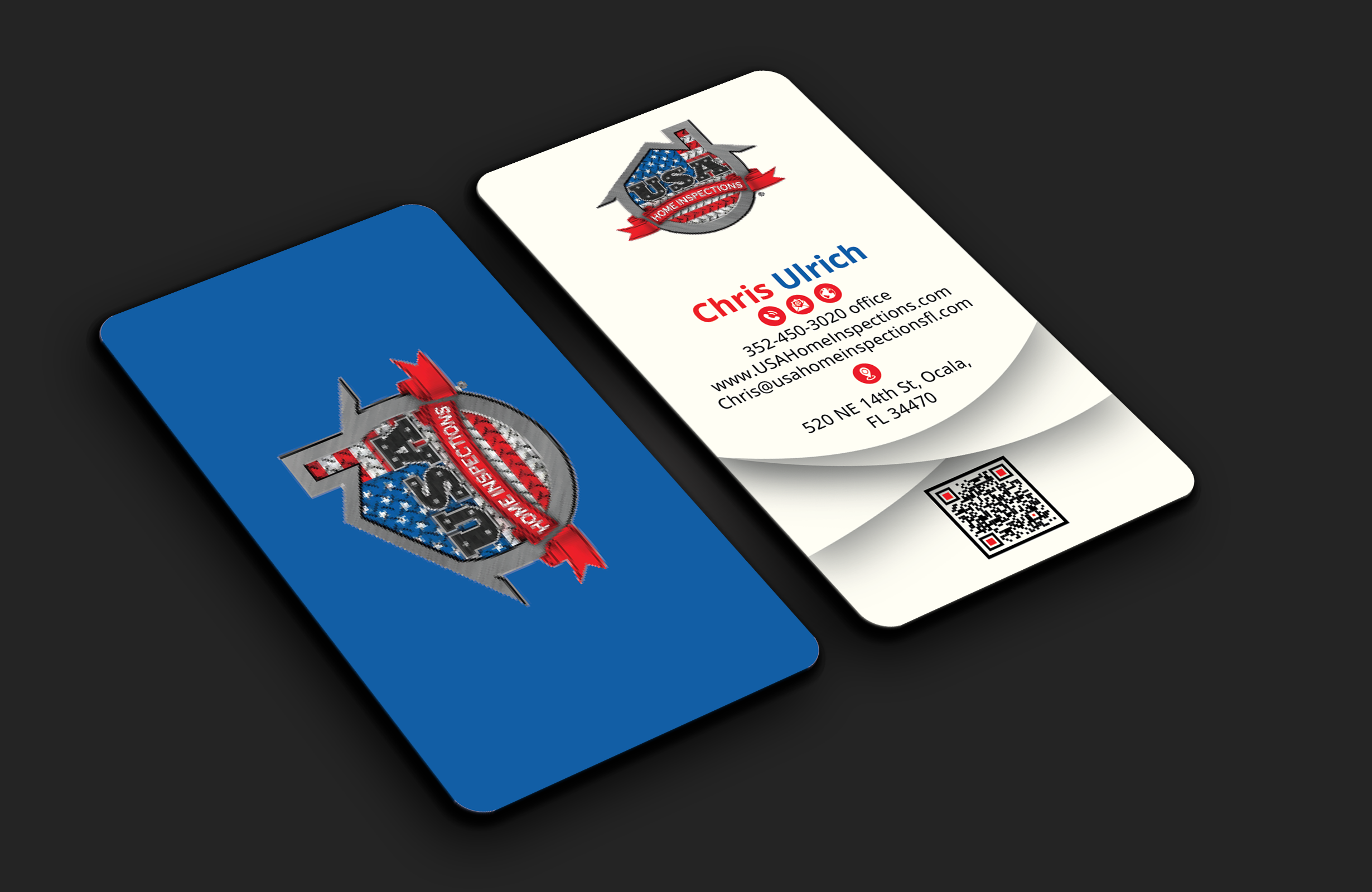 Business Card Design by DesignerShahadat for USA Home Inspections | Design #32385683