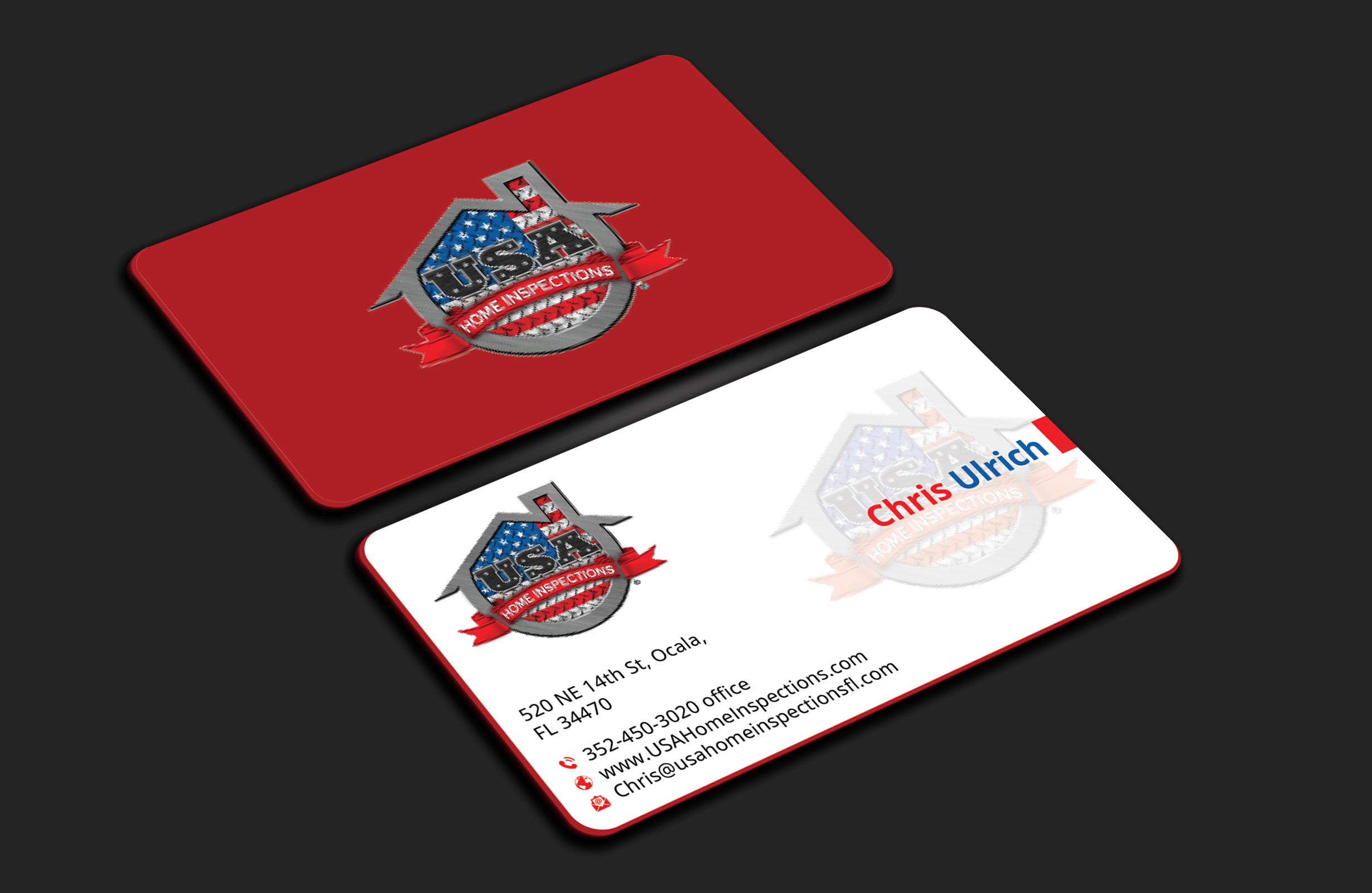 Business Card Design by DesignerShahadat for USA Home Inspections | Design #32385783