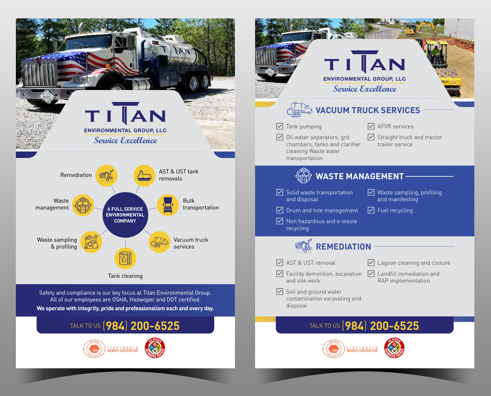 Design de Flyer par Gmmieh pour Titan Environmental Group LLC | Design #32390467