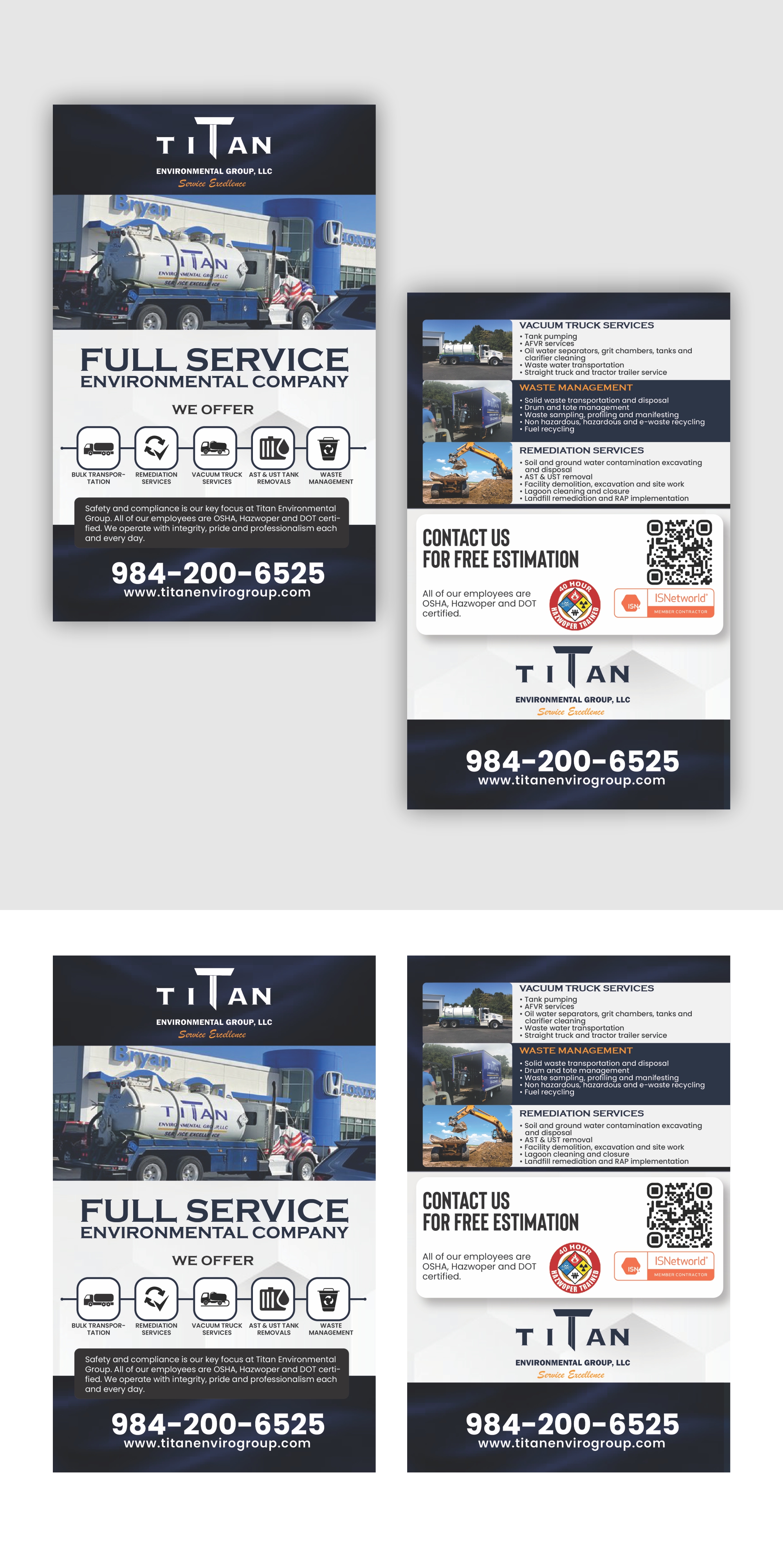 Design de Flyer par Nel. pour Titan Environmental Group LLC | Design #32397709
