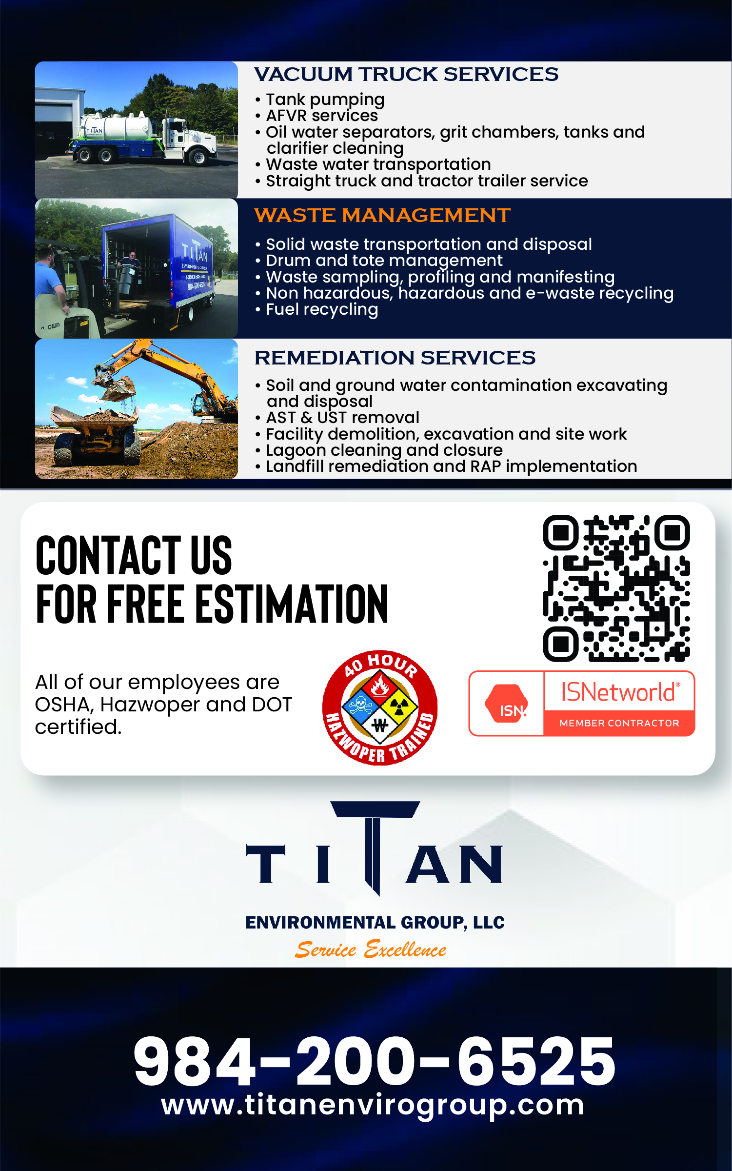 Flyer Design by Nel. for Titan Environmental Group LLC | Design #32397710