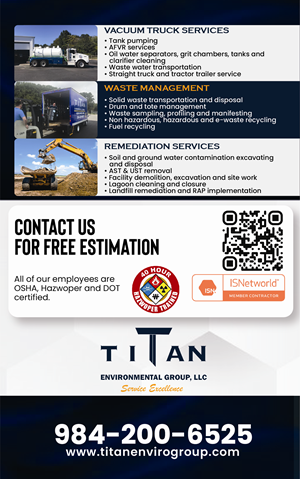 Flyer Design by Nelzzi for Titan Environmental Group LLC | Design #32397710