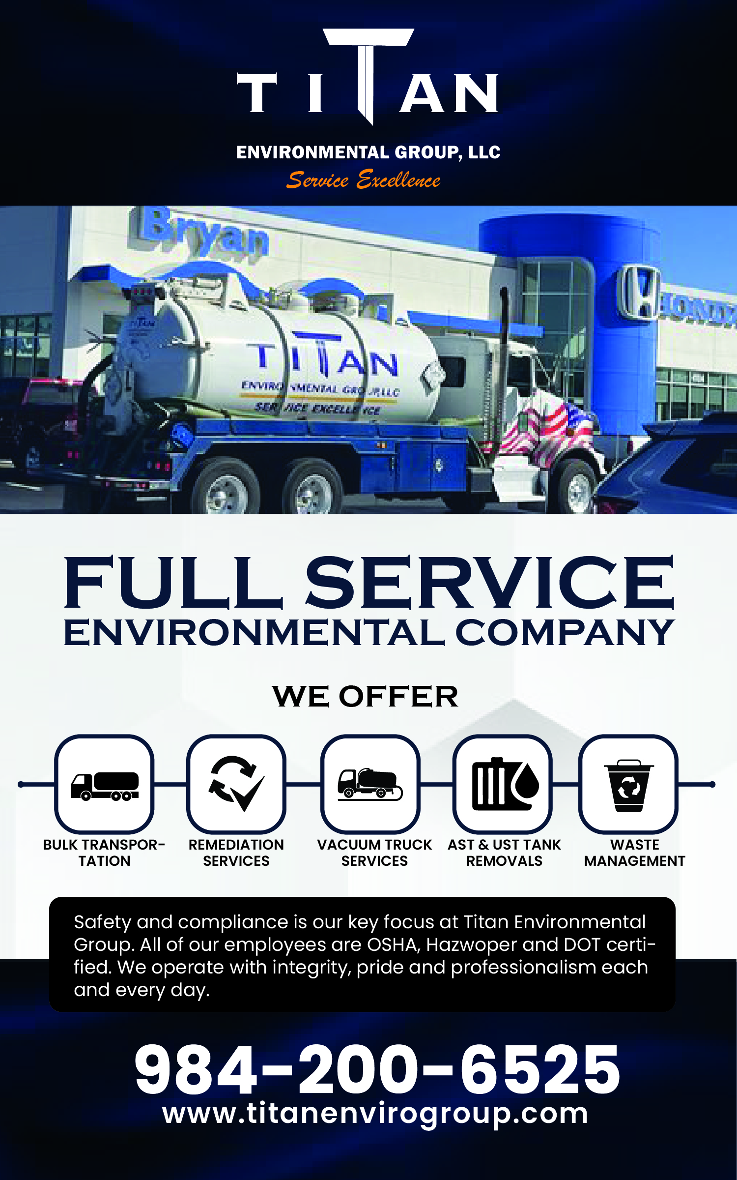 Design de Flyer par Nel. pour Titan Environmental Group LLC | Design #32397711