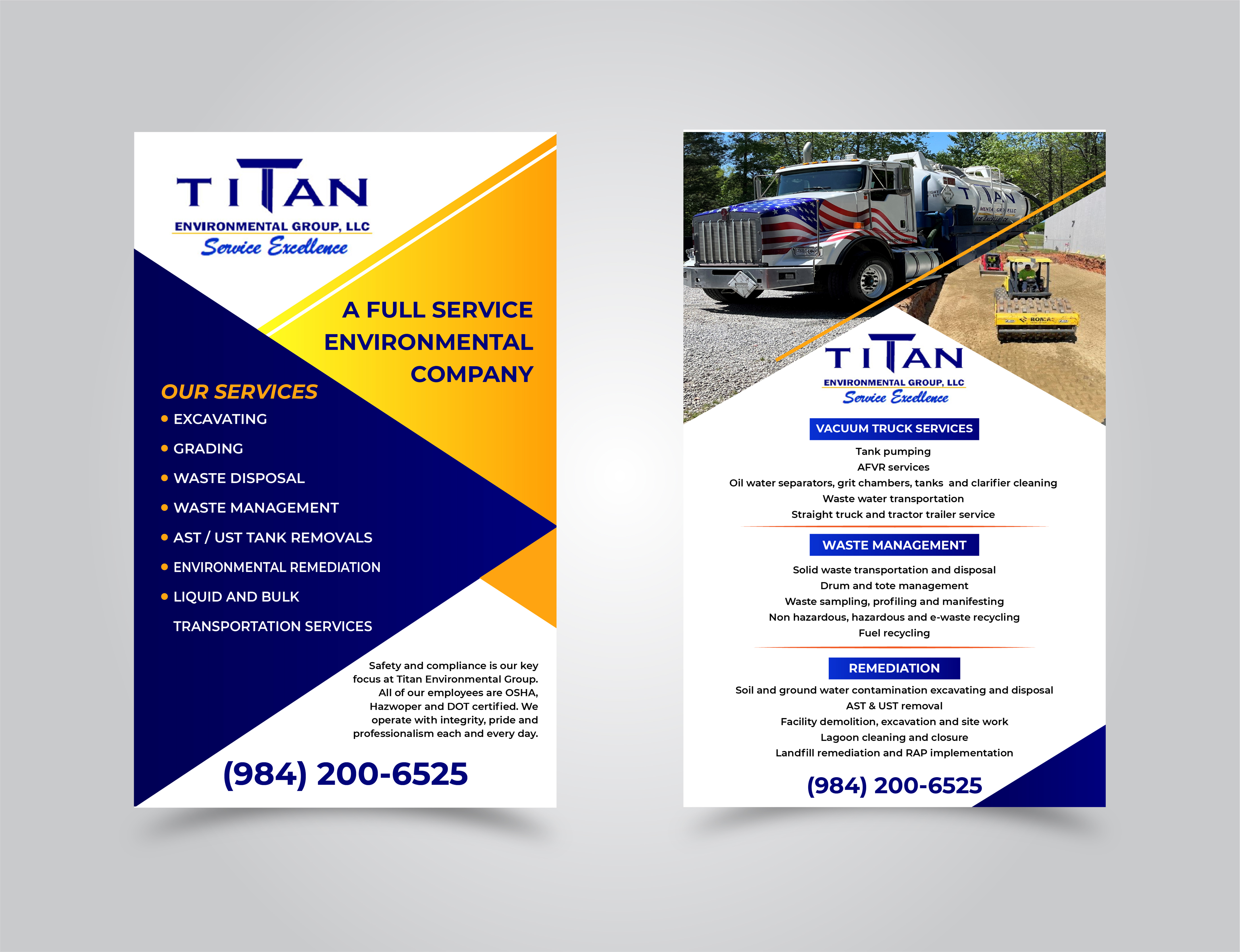 Flyer Design by UsamaIjaz for Titan Environmental Group LLC | Design #32396754