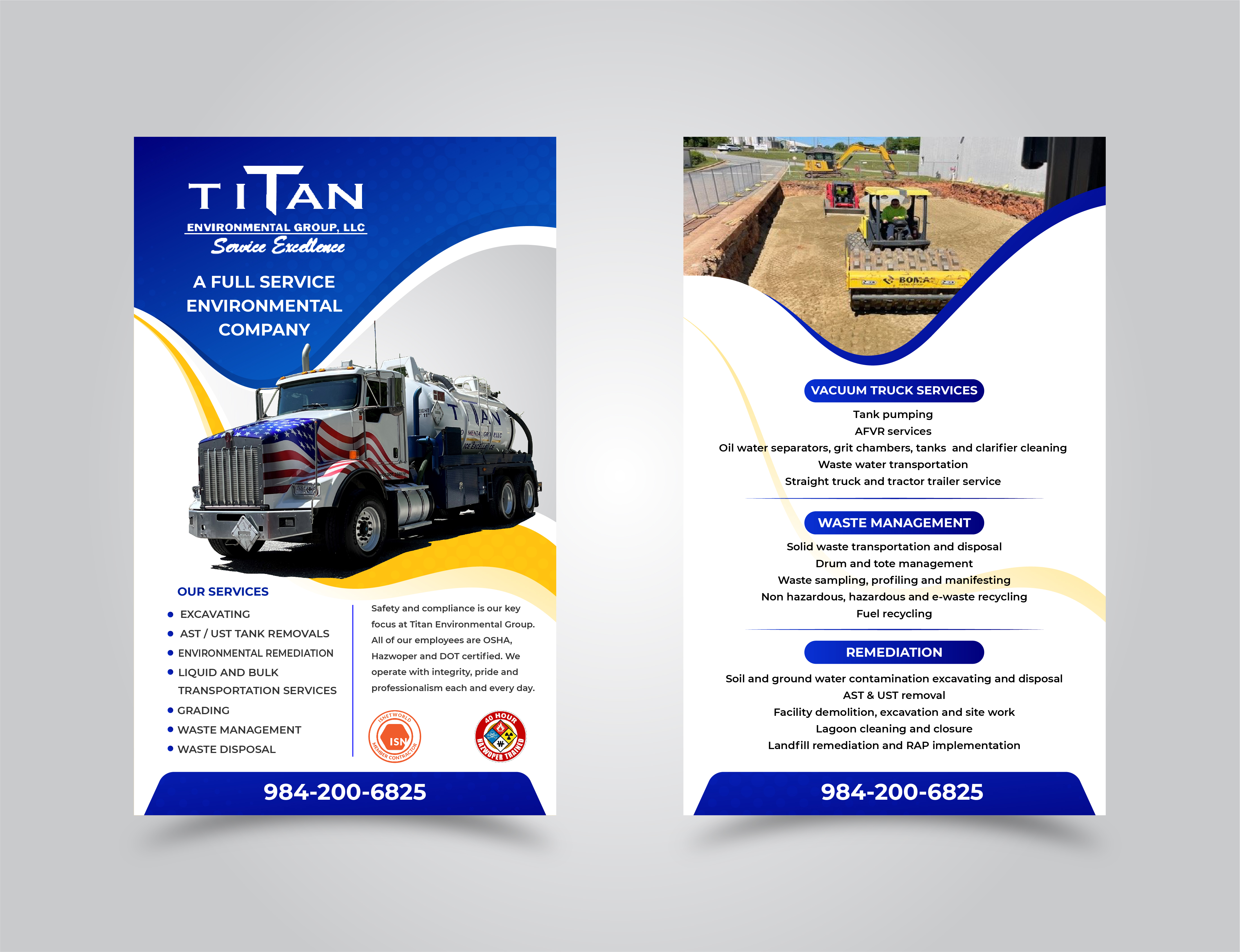 Design de Flyer par UsamaIjaz pour Titan Environmental Group LLC | Design #32450119