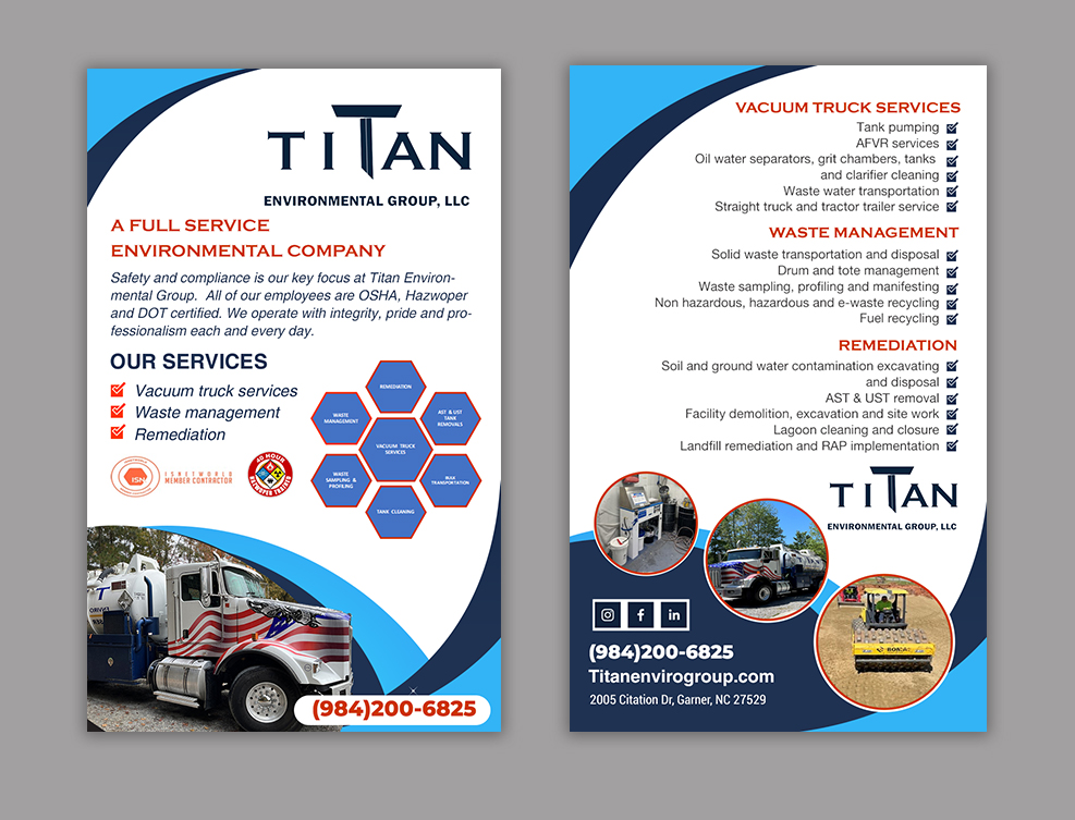 Design de Flyer par chandrayaan.creative pour Titan Environmental Group LLC | Design #32397557
