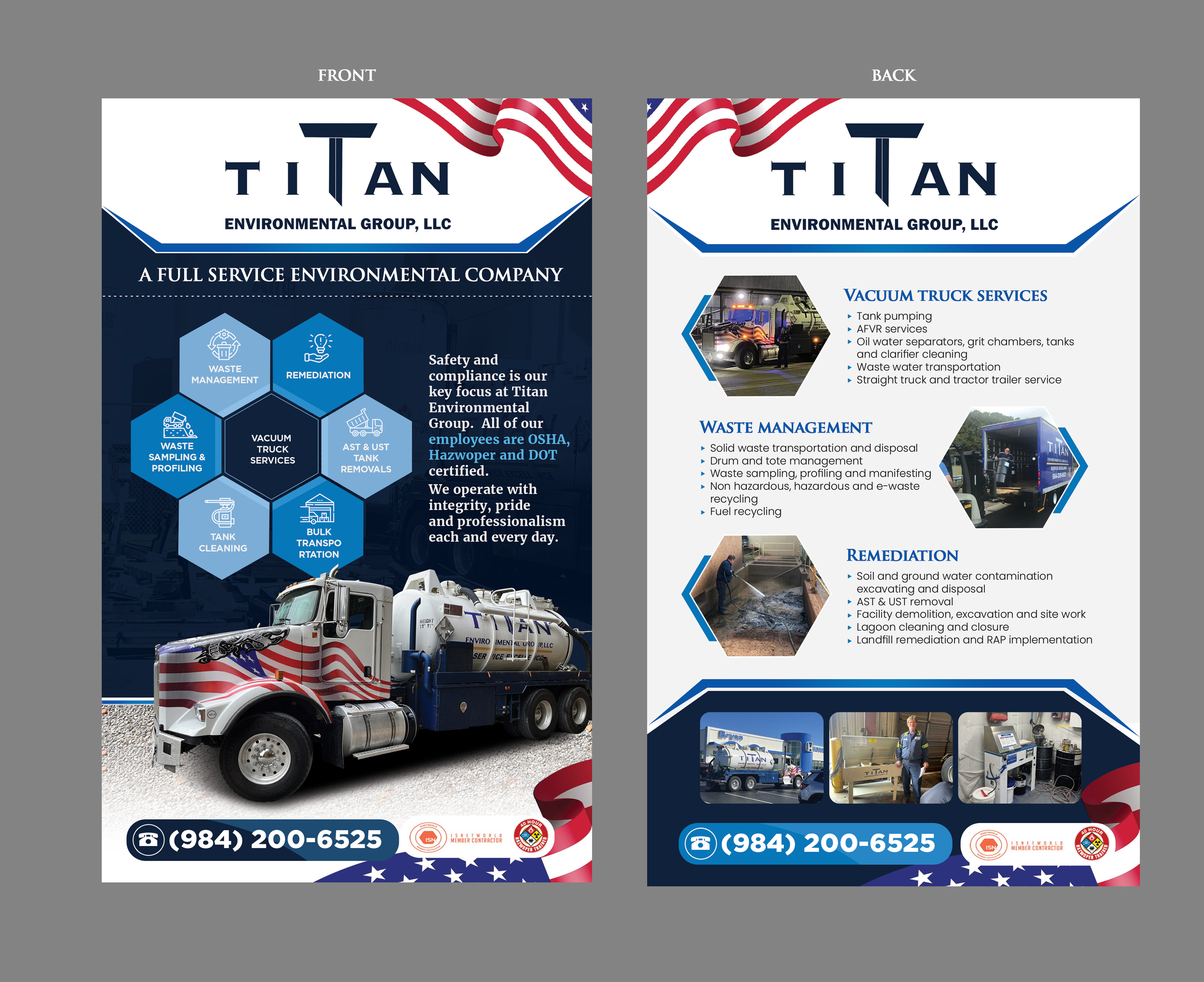 Design de Flyer par Stan$oul pour Titan Environmental Group LLC | Design #32388950