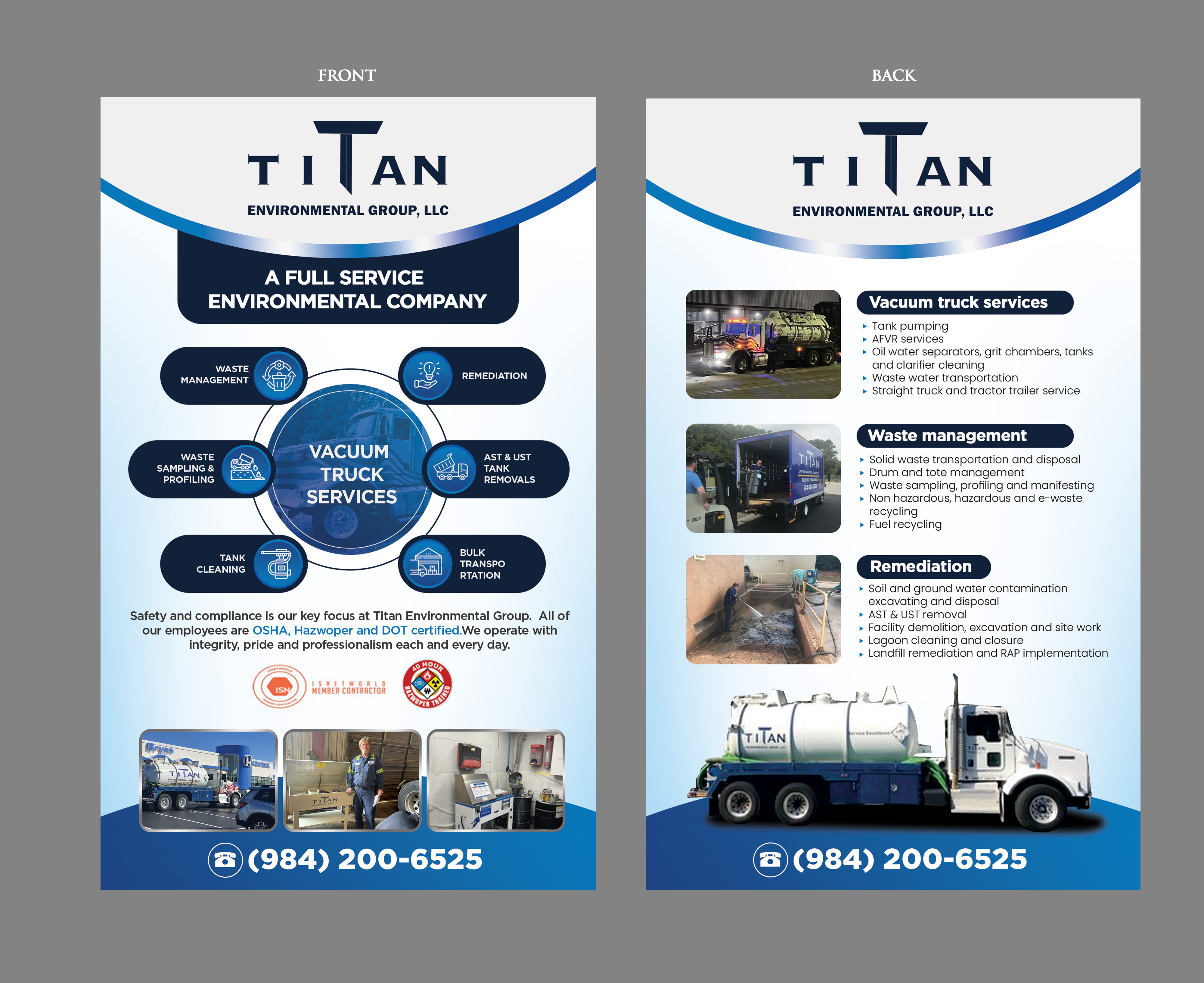 Design de Flyer par Stan$oul pour Titan Environmental Group LLC | Design #32389420