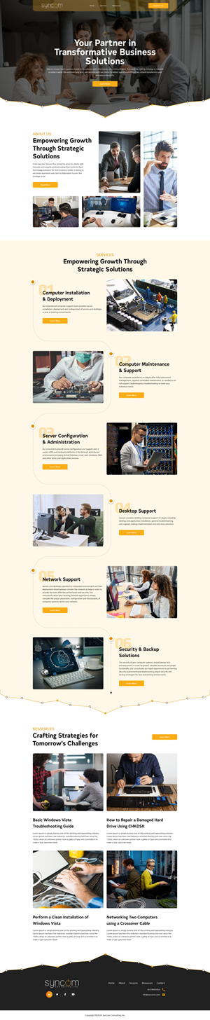 Web Design by Hafsa Fatymah for Syncom Consulting Inc. | Design: #32400491